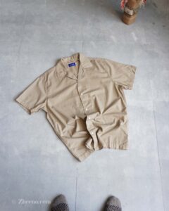 پیراهن نخی آستین کوتاه خاکی ساده Jack&Jones