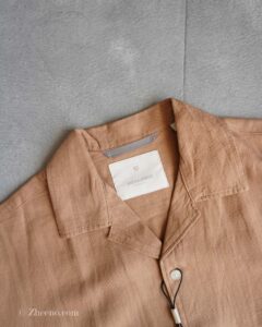پیراهن نخی آستین کوتاه خاکی Jack&Jones