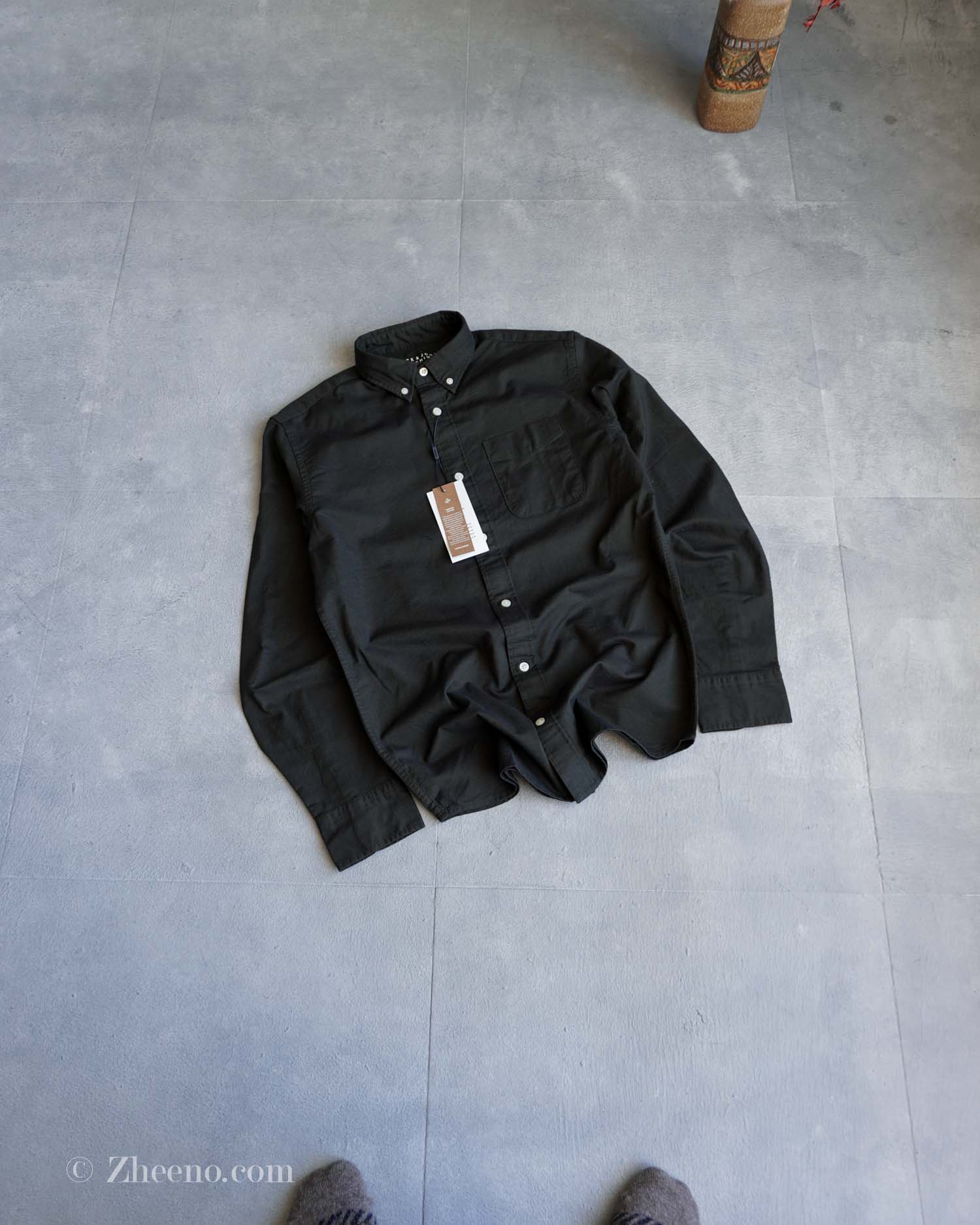 پیراهن نخی آستین بلند مشکی Jack&Jones