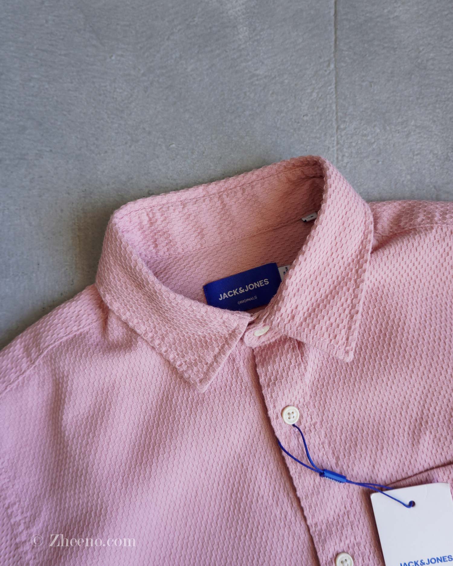 پیراهن نخی آستین کوتاه صورتی Jack&Jones