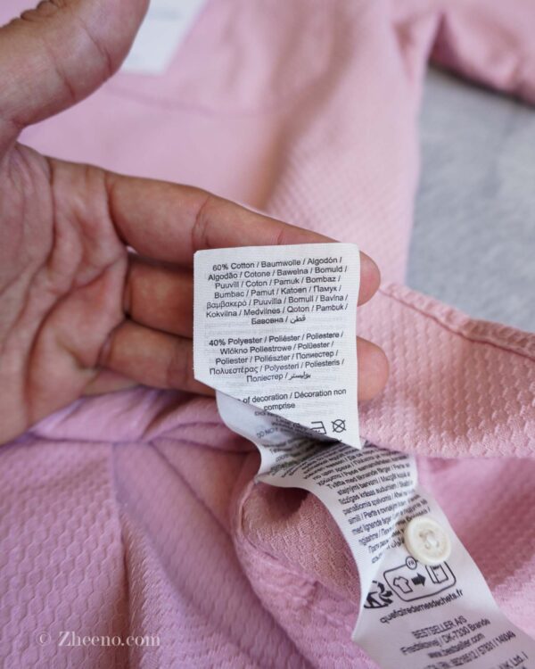 پیراهن نخی آستین کوتاه صورتی Jack&Jones