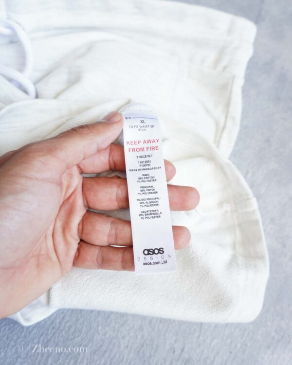 ست نیم زیپ شلوارک سفید Asos