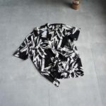 پیراهن هاوایی مشکی طرح گل Livergy