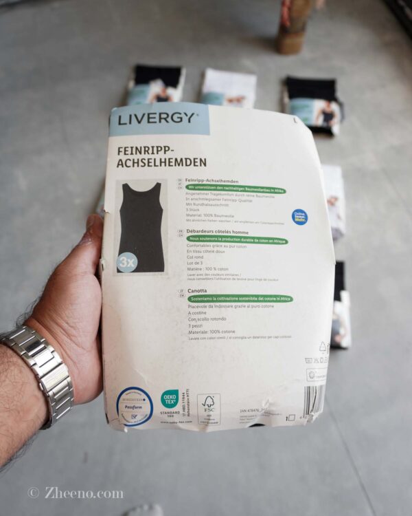 پک ۳ عددی رکابی مشکی Livergy