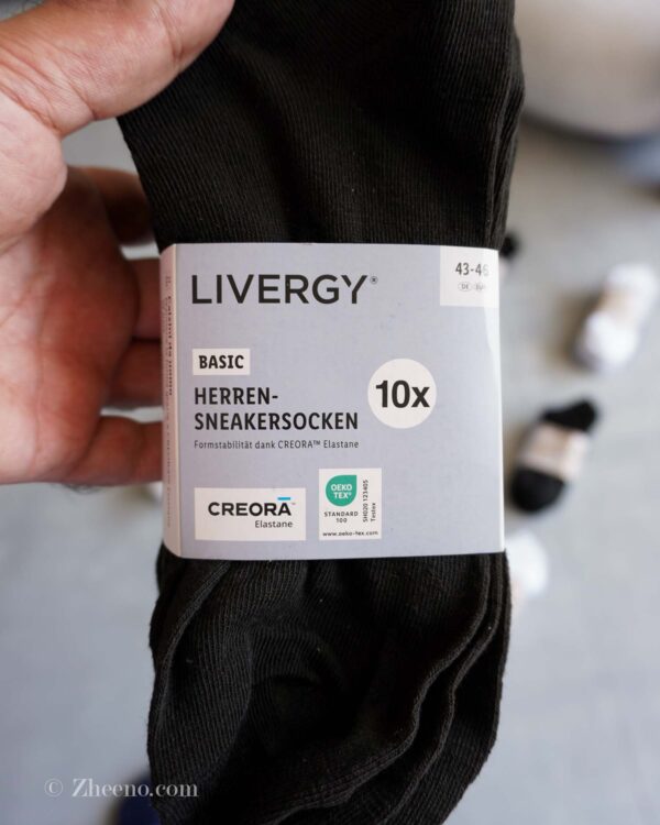 پک ۱۰ جفتی جوراب مچی مردانه مشکی Livergy