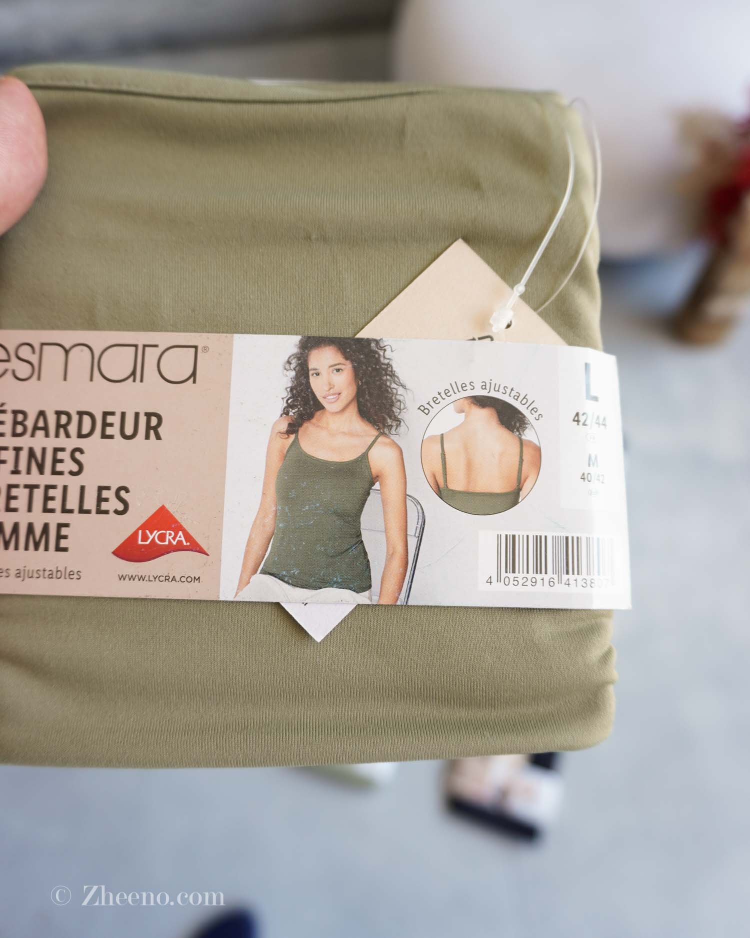 تاپ بند باریک ضد حساسیت سبز زنانه Esmara
