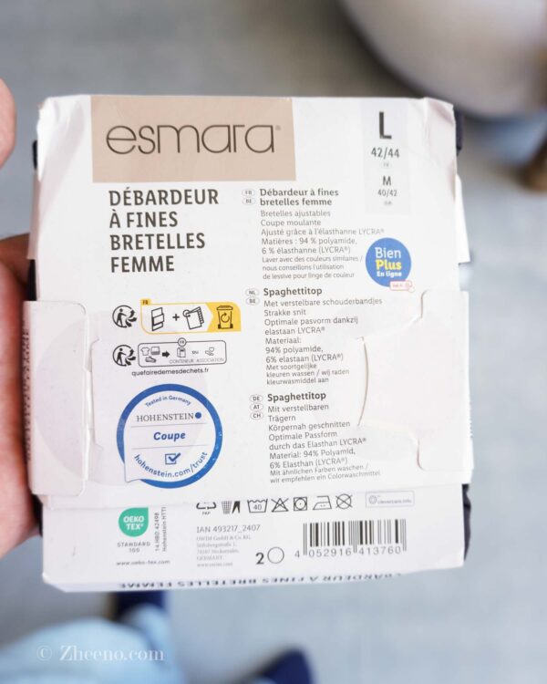 تاپ بند باریک ضد حساسیت مشکی زنانه Esmara