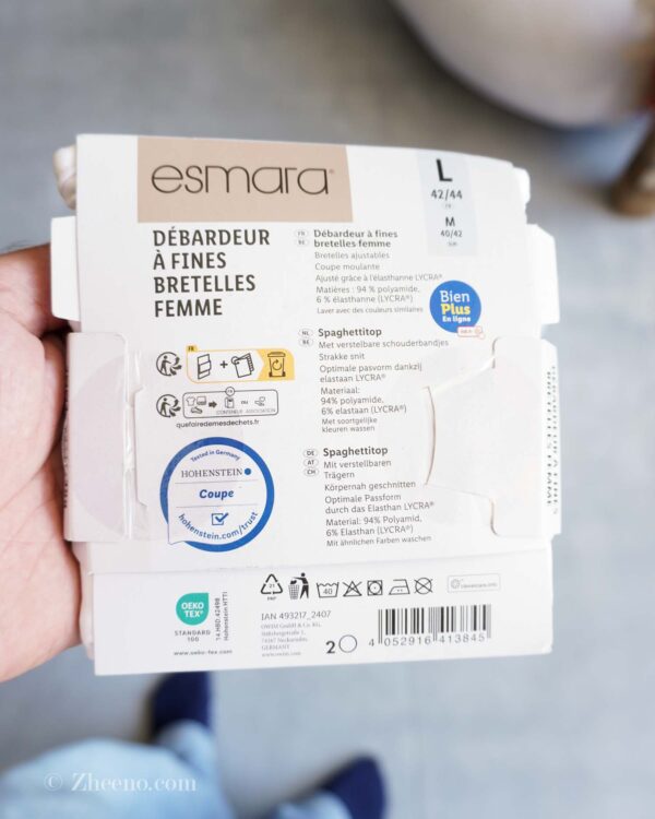 تاپ بند باریک ضد حساسیت سفید زنانه Esmara