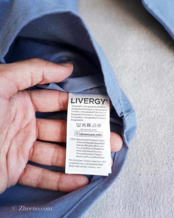 پیراهن ساده نخی آبی نفتی Livergy