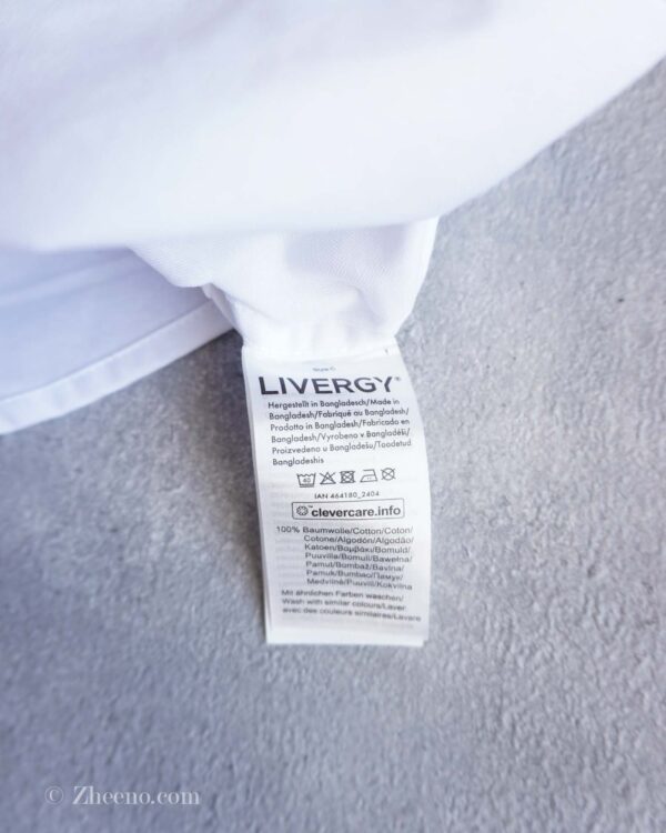 پیراهن نخی ساده سفید Livergy